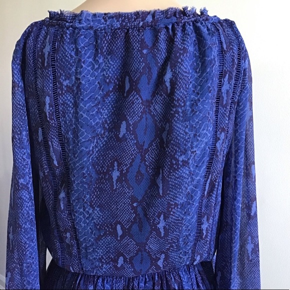NWOT Banana Republic Snakeskin Print Long Sleeve Mini Boho Dress - Picture 9 of 15